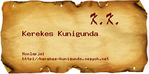 Kerekes Kunigunda névjegykártya