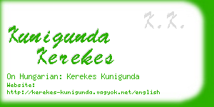 kunigunda kerekes business card